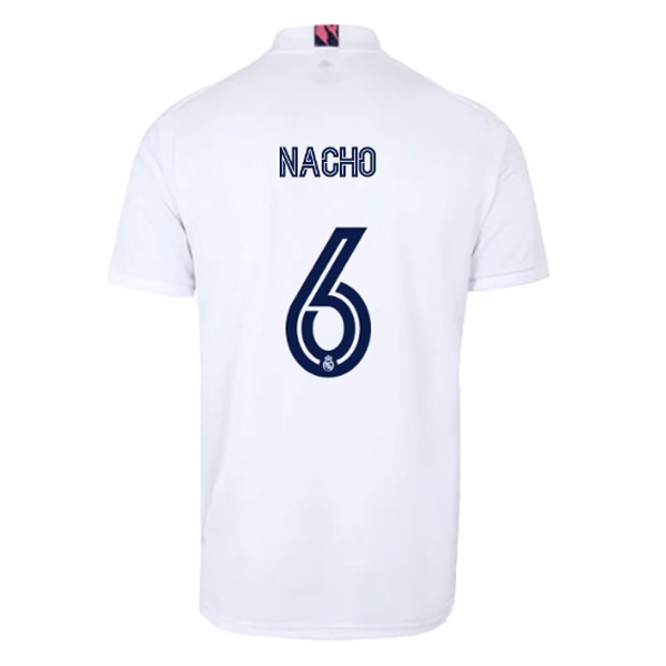 Camiseta Real Madrid 1ª NO.6 Nacho 2020-2021 Blanco